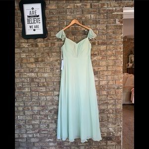 NWT Azazie dusty sage Zelda bridesmaid dress